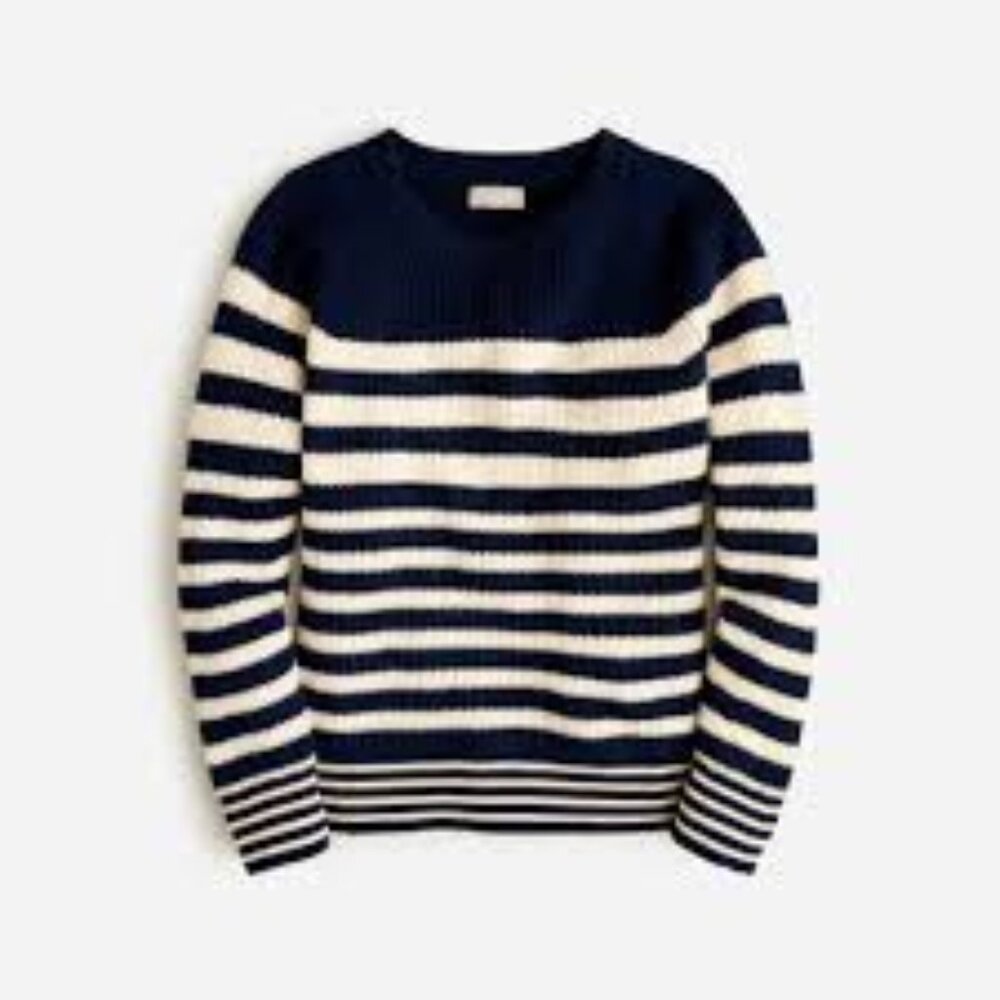 J Crew Cashmere Sweater Ribbed Navy NWOT